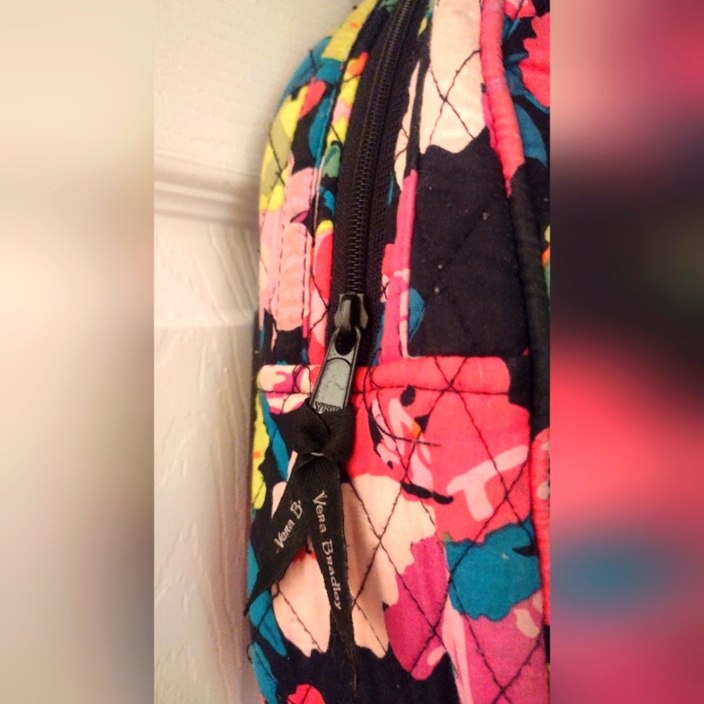 Vera Bradley Floral Backpack - Black and Pink# - Picture 5 of 7